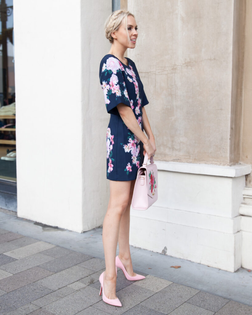 review australia romper dress floral, pastel winter style