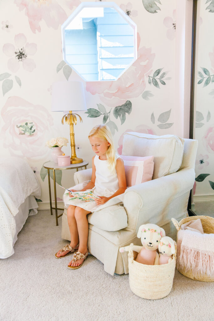 Girl Bedroom décor before and after featured by top San Francisco fashion blogger Lombard and Fifth