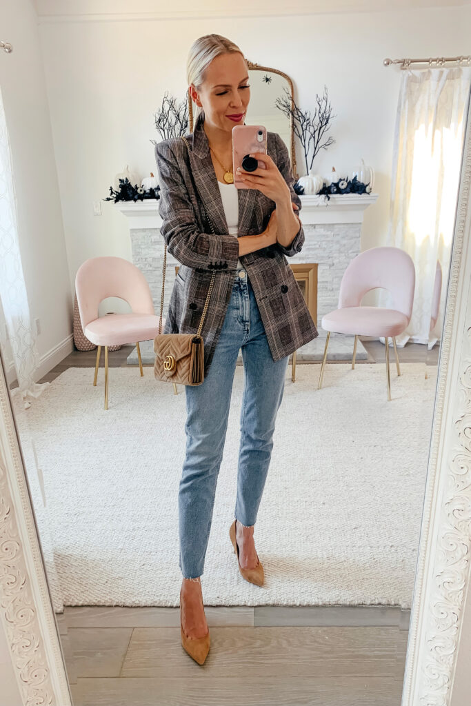 H&M checkered blazer, styled 5 ways featured by top San Francisco fashion blogger Lombard and Fifth