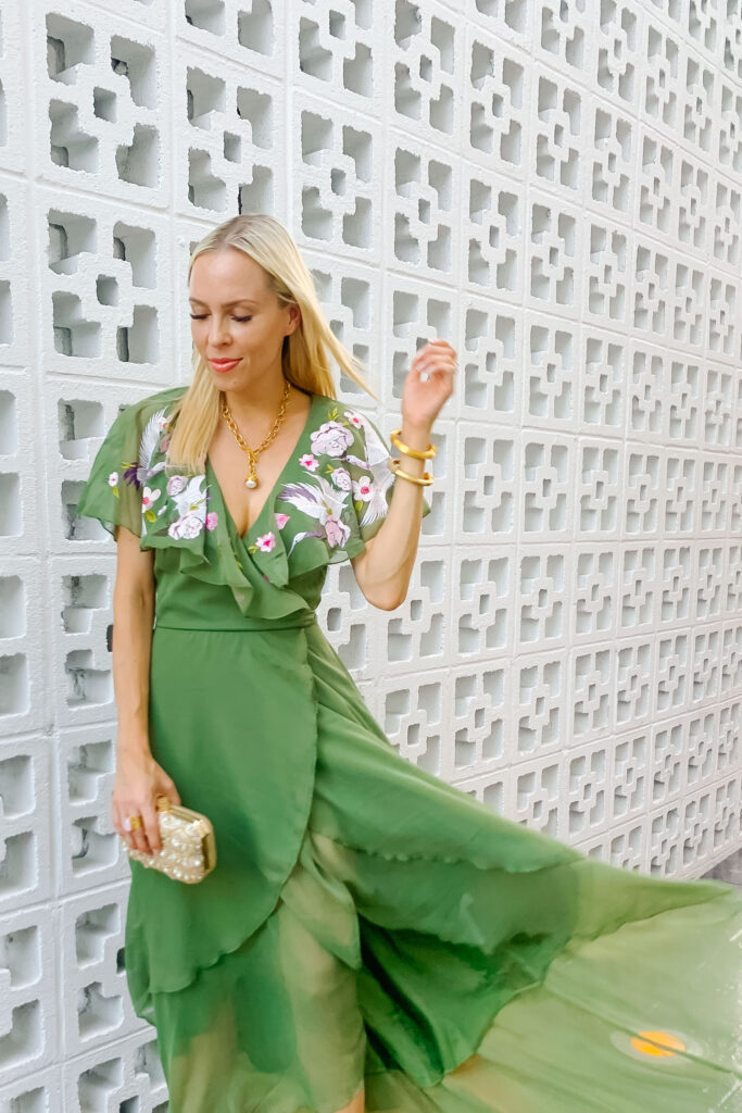 ASOS embroidered wedding guest dress styled by top San Francisco fashion blogger Lombard and Fifth.