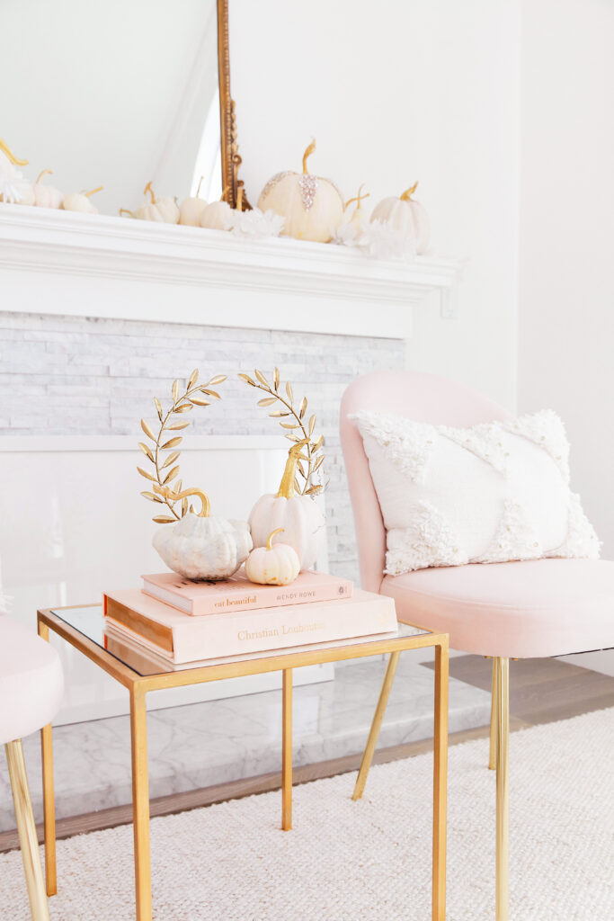 DIY Pumpkin décor with pearls and applique under $100, featured by top San Francisco fashion blogger Lombard and Fifth.