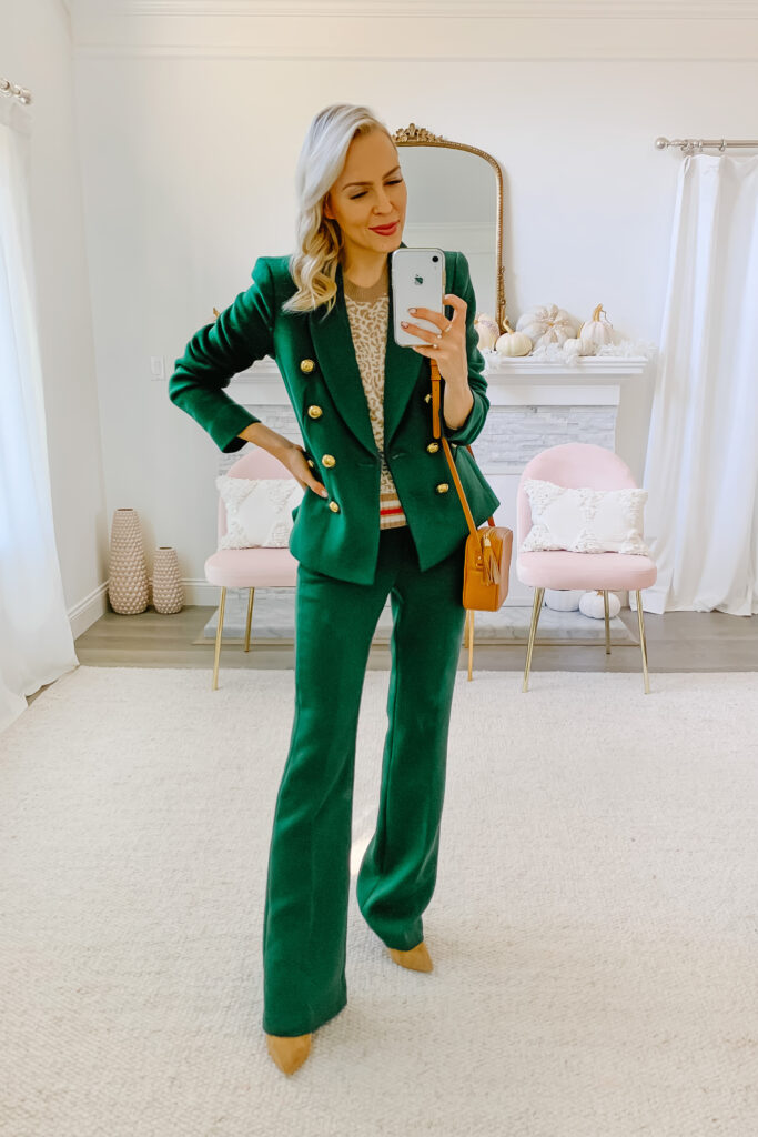 Halogen x Atlantic-Pacific green suit styled by top San Francisco fashion blogger Lombard and Fifth.