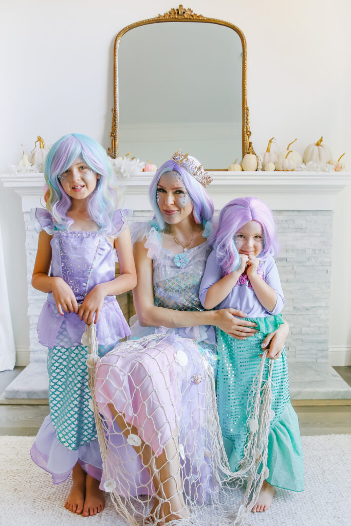 Mermaid family Halloween make-up and costumes ideas styled by top San Francisco fashion blogger Lombard and Fifth.