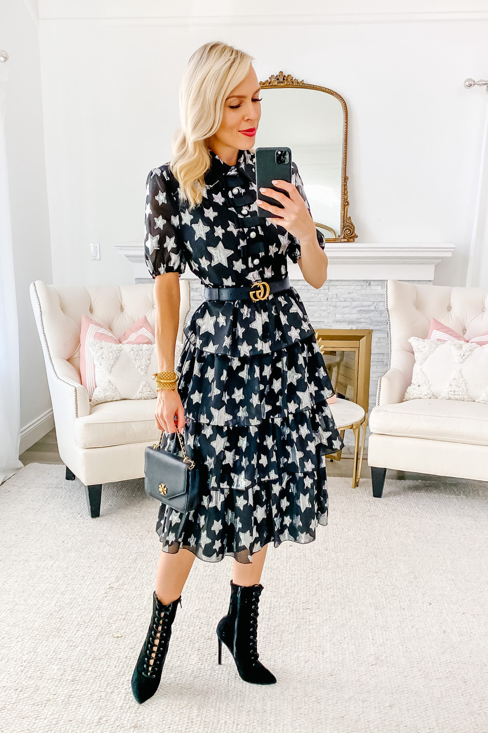 5 ways to style a holiday dress, by top San Francisco fashion blogger Lombard and Fifth.