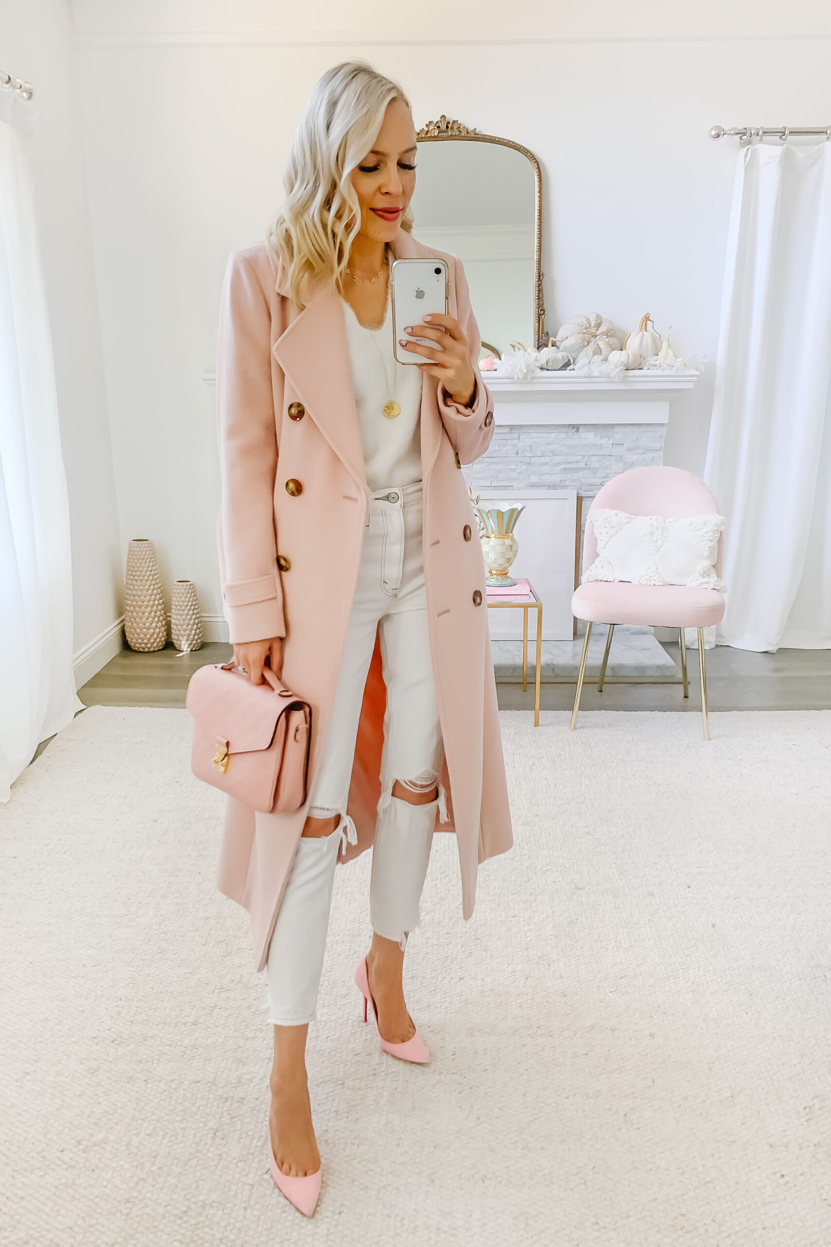 Five ways to style white jeans for fall, by top San Francisco fashion blogger Lombard and Fifth.