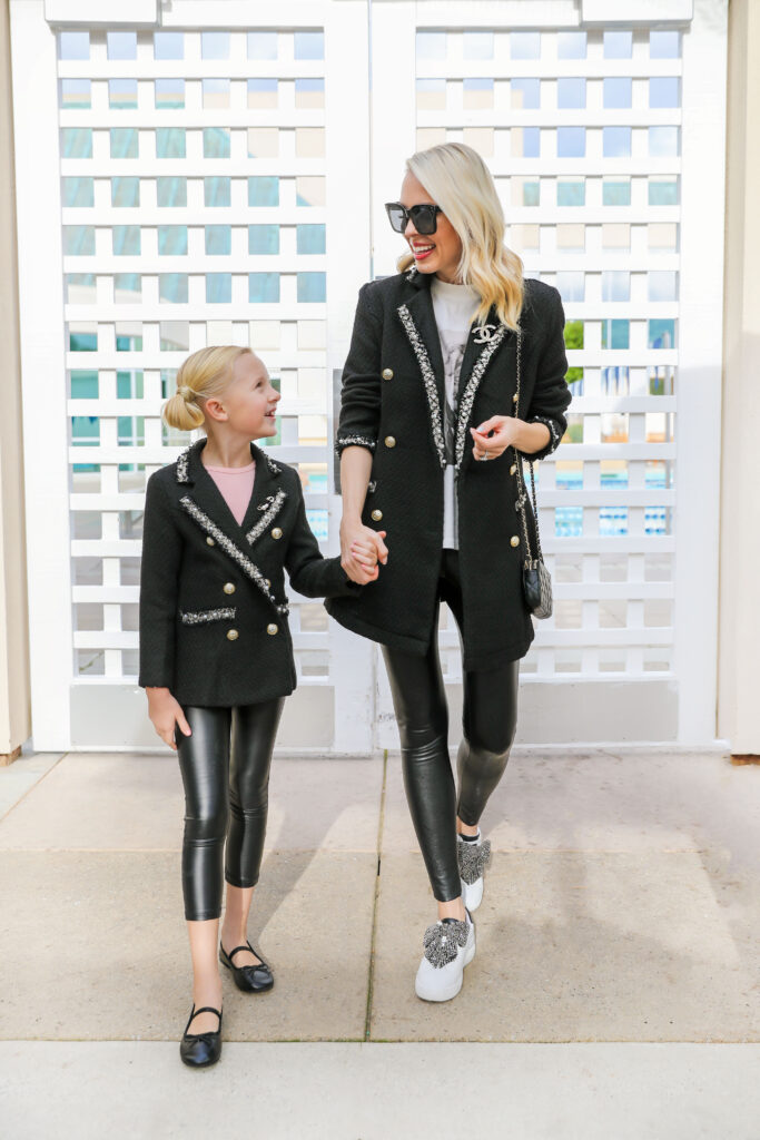 Shein tweed blazer affordable mommy and me style featured by top San Francisco fashion blogger Lombard and Fifth.