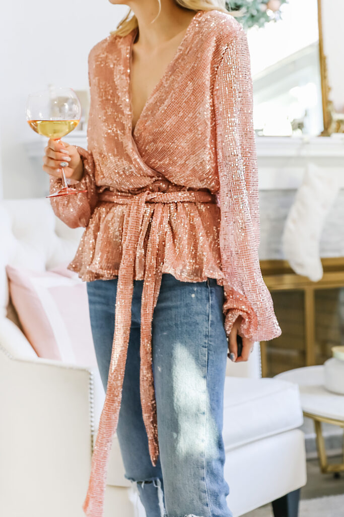 Endless Rose sequin top for New Year’s Eve featured by top San Francisco fashion blogger Lombard and Fifth.