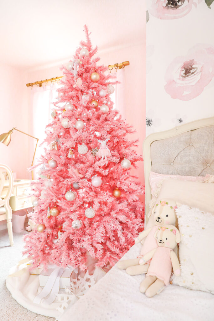 Treetopia Pink Christmas tree decor featured by top San Francisco fashion blogger Lombard and Fifth.
