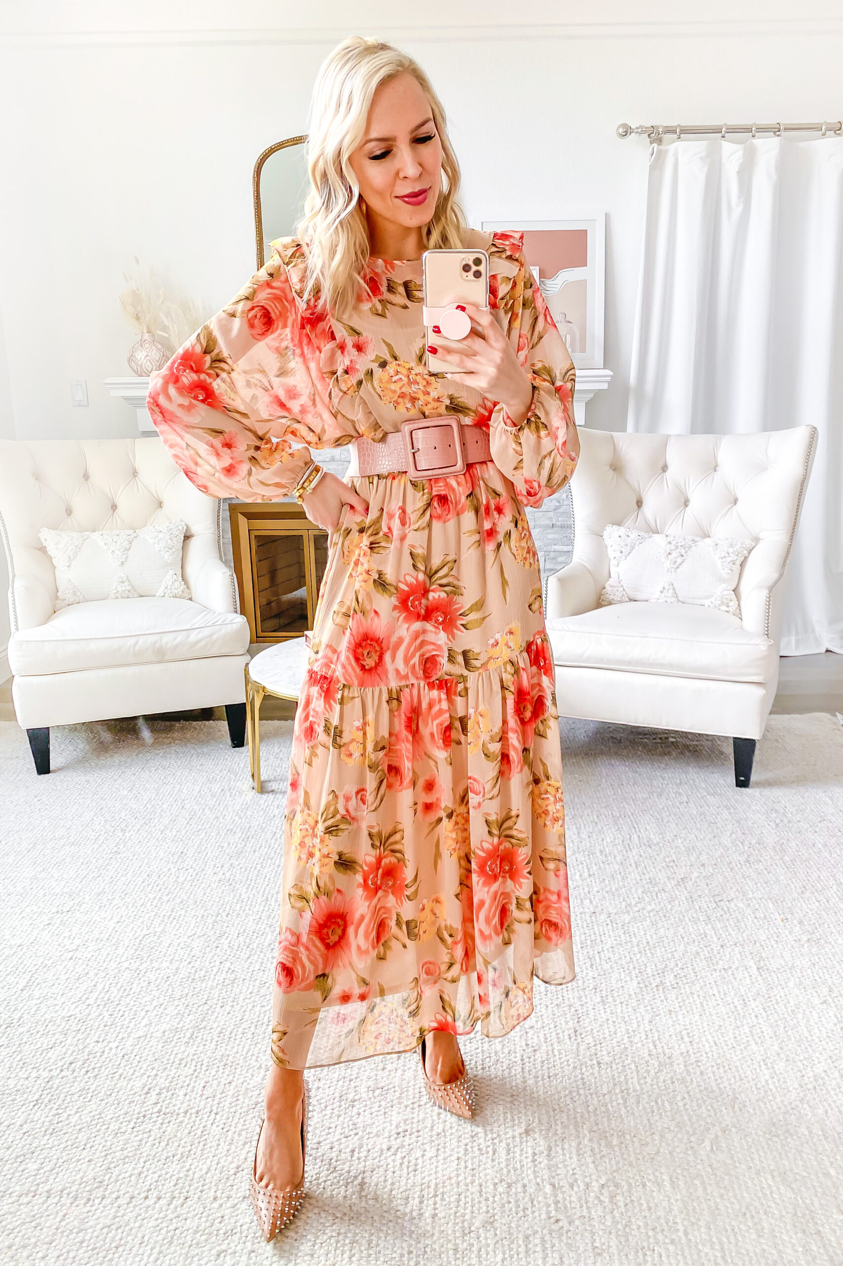 H&M floral maxi dress styled 5 ways, featured by top San Francisco fashion blogger Lombard and Fifth.