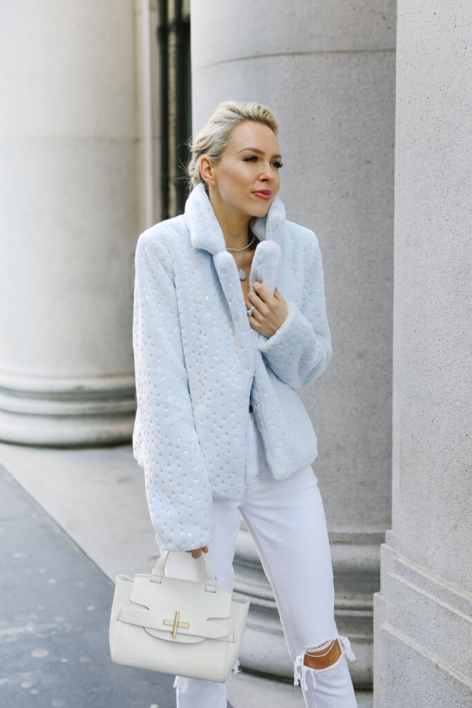 Superdown Revolve faux fur jacket styled two ways featured by top San Francisco fashion blogger Lombard and Fifth
