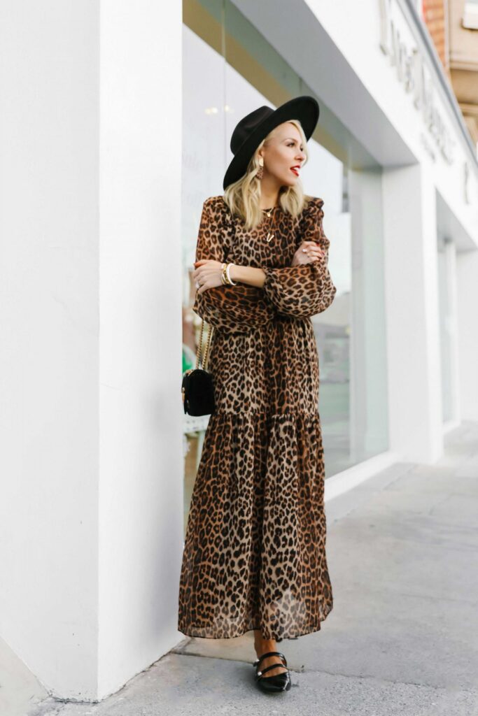 H&M leopard print maxi dress and best leopard finds under $100, featured by top San Francisco fashion blogger Lombard and Fifth.