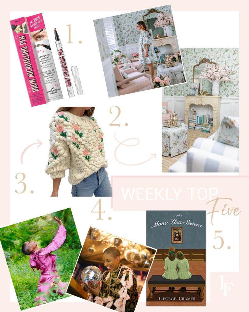 Weekly top five favorites, good reads, style and beauty featured by San Francisco style blogger Lombard and Fifth.