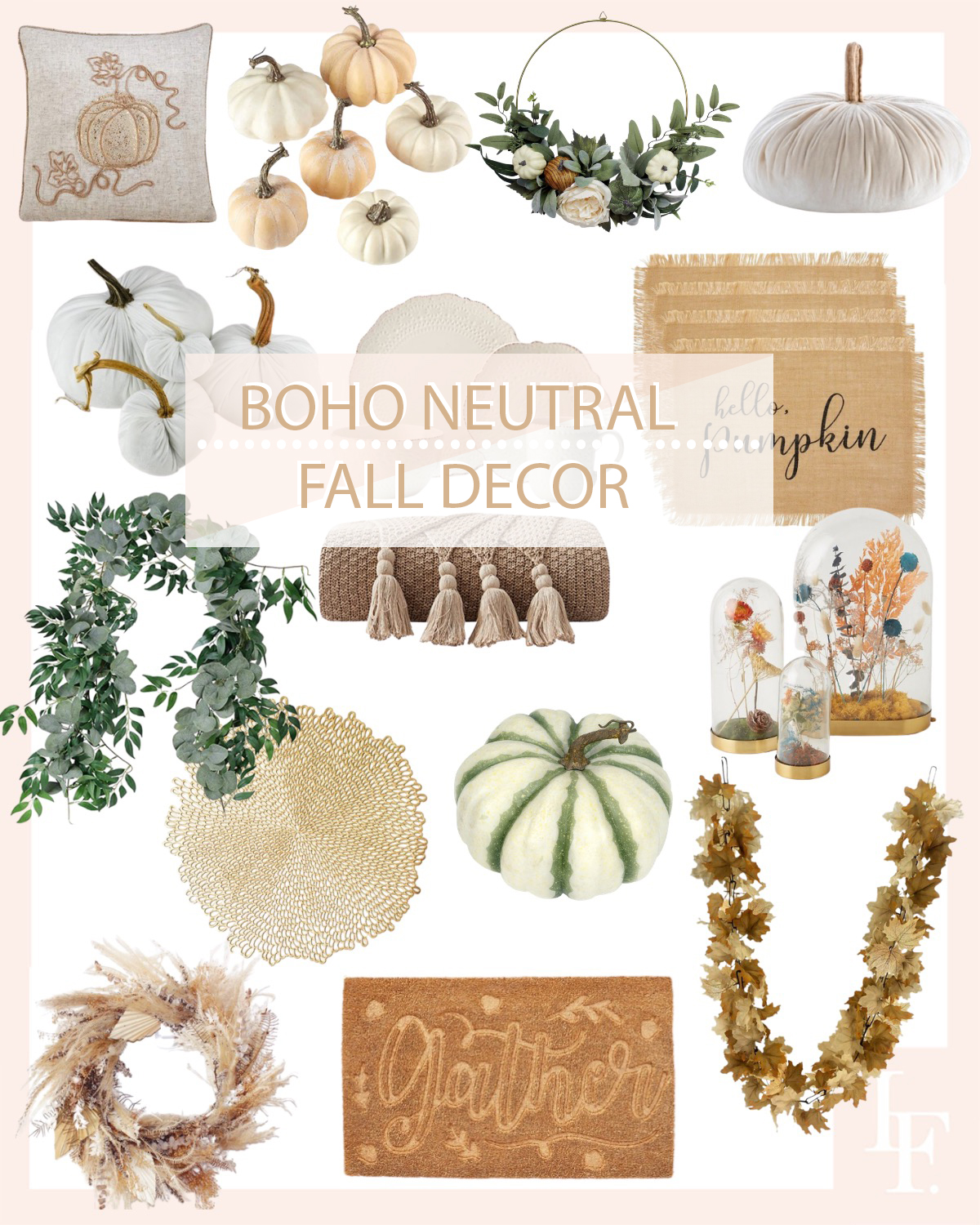 The best boho neutral fall décor for your home, featured by San Francisco blogger Lombard & Fifth.