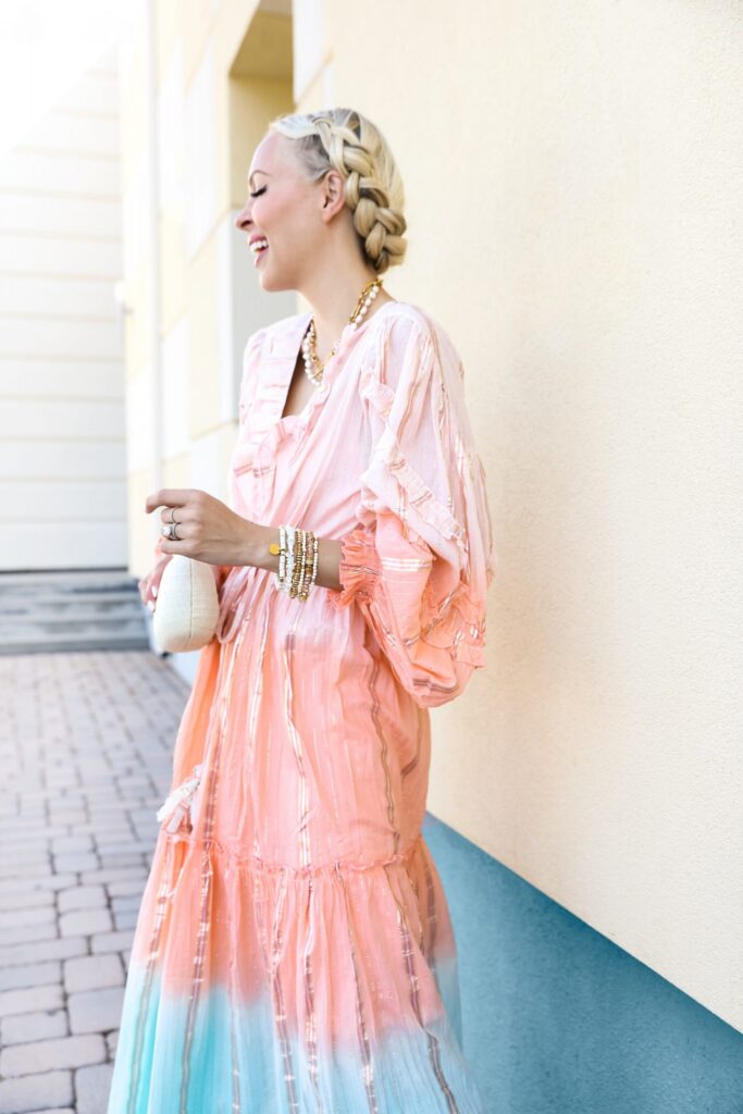 Miss June maxi dress via Outdazl, vacation travel style ideas. By Veronica Levy, Lombard & Fifth.