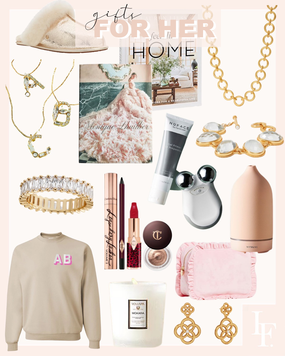 Gift guide 2021, the best gifts for her. Anthopologie, bauble bar, jcrew. By Lombard and Fifth, Veronica Levy.
