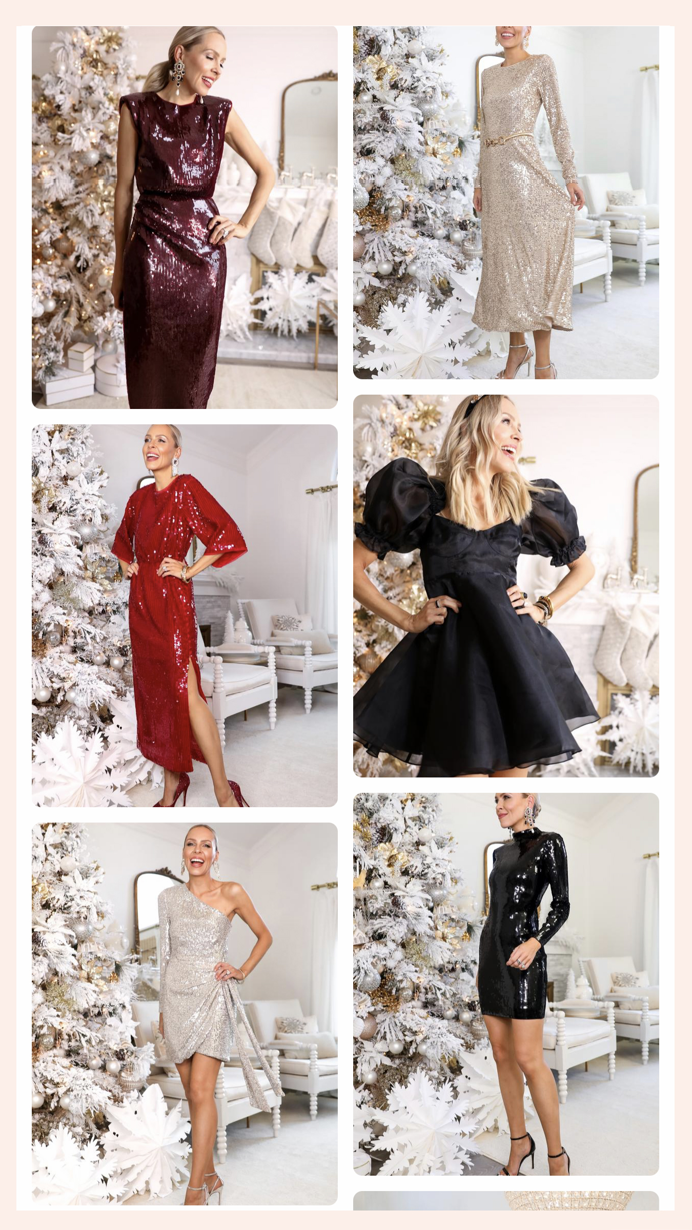 New Year’s Eve style inspiration, featuring eight looks from Express, Ann Taylor, J Crew and Anthropologie. By Lombard & Fifth, Veronica Levy.