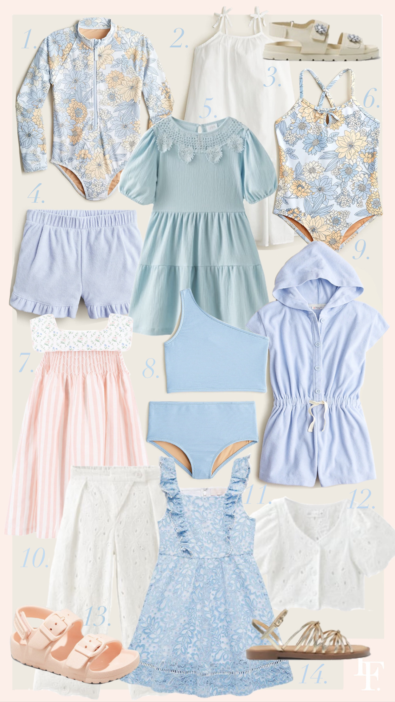 Kids vacation style from jcrew zara target and Rachel Parcell.