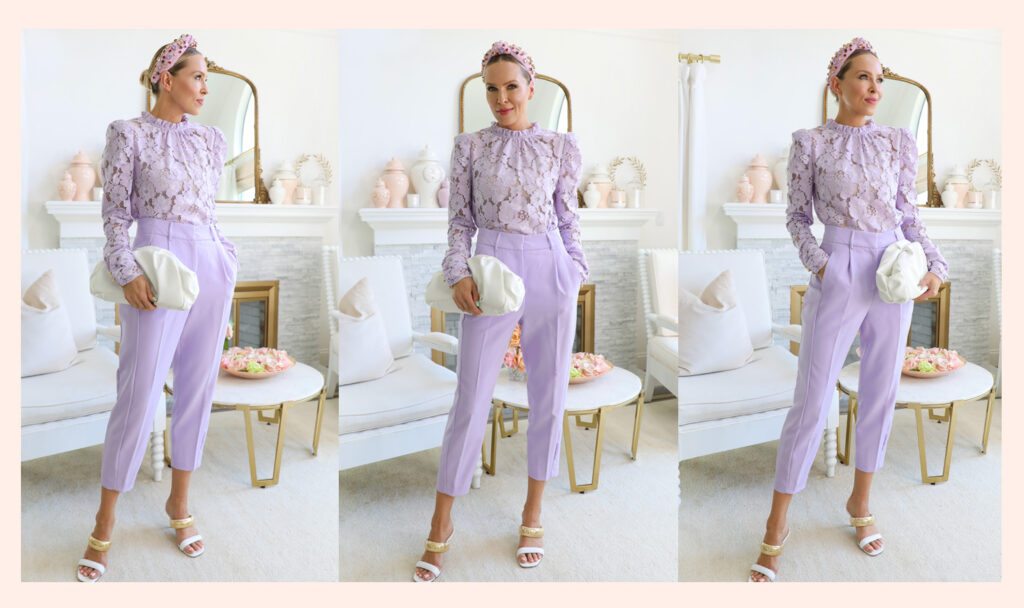 Summer style inspiration reels, styling 5 lilac pastel feminine looks. By Veronica Levy, Lombard & Fifth.
