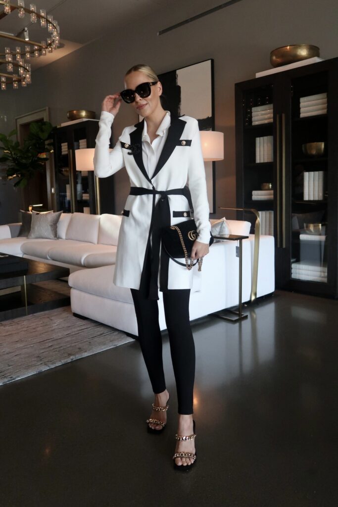 Black and white fall style inspiration, Karen MILLEN, Revolve and Chanel. By Veronica Levy, Lombard & Fifth.