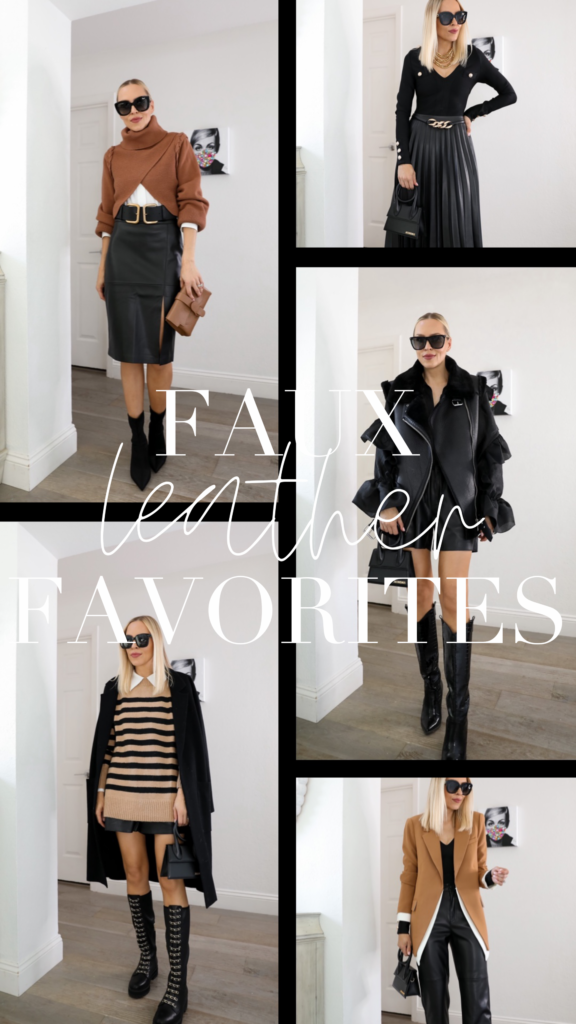Veronica Levy of Lombard and Fifth sharing faux leather favorites for fall and winter.