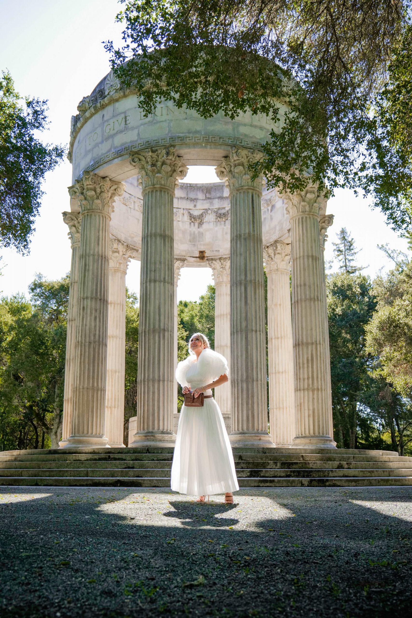 The Pulgas Water Temple Redwood city California. Photo shoot ideas, San Francisco Bay Area. Best photo locations in SF for a wedding.