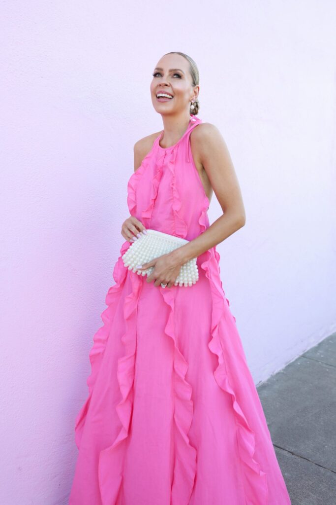 pink dress, summer dresses, wedding guest dresses, summer style, Veronica levy, Lombard and Fifth, SAKS style, SAKS dresses