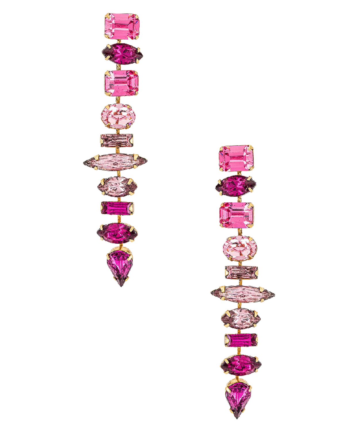 revolve long starla earrings (pink shades)