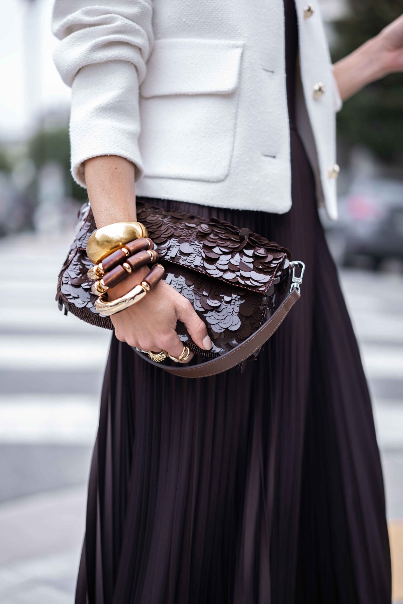 Chocolate brown hue color trending for fall style inspiration from saks