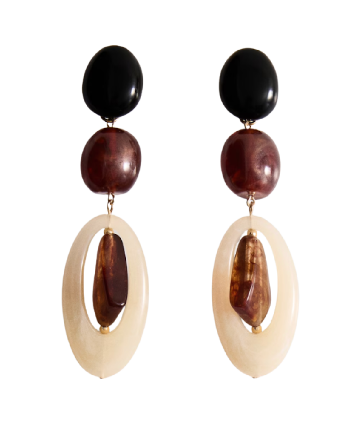 mango brown earrings