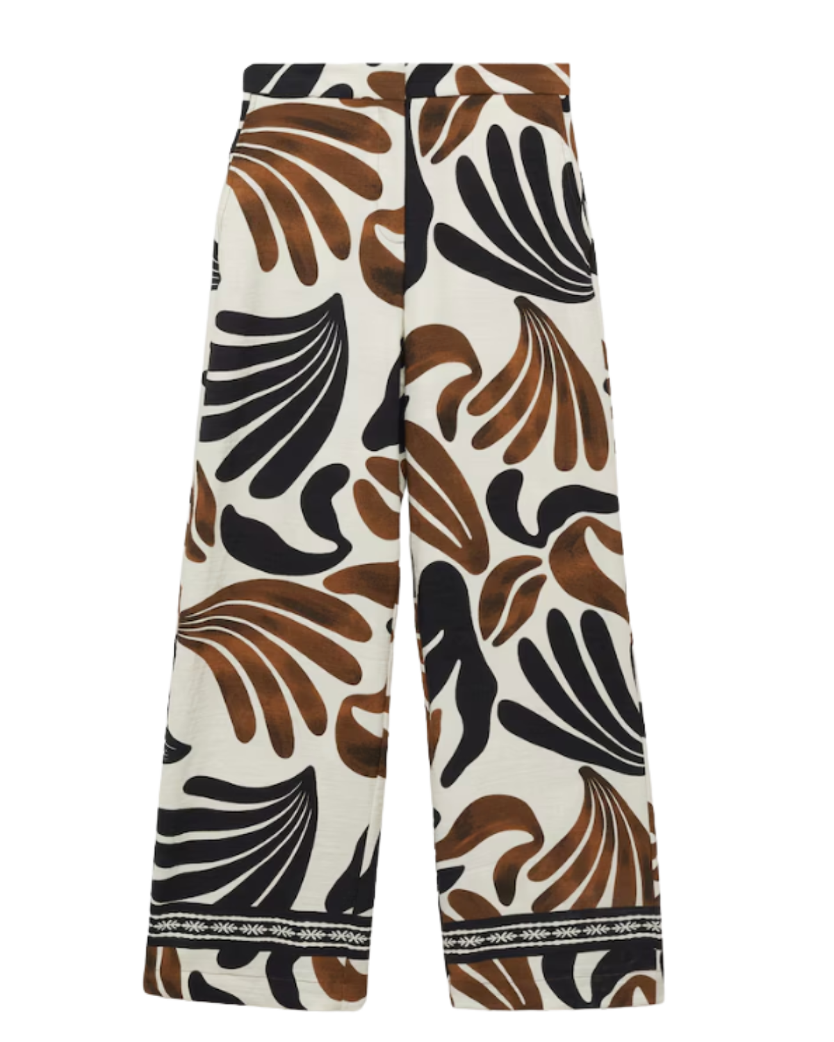 Abstract-print wideleg pants - Women | MANGO USA