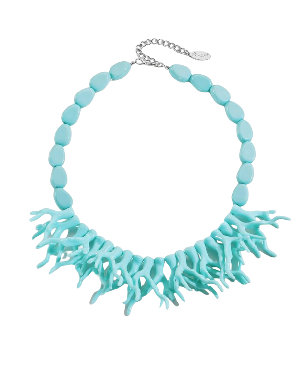 Bocar Chunky Statement Resin Coral Branch Tree Necklace Collar Beaded Pendant Jewelry Gift
