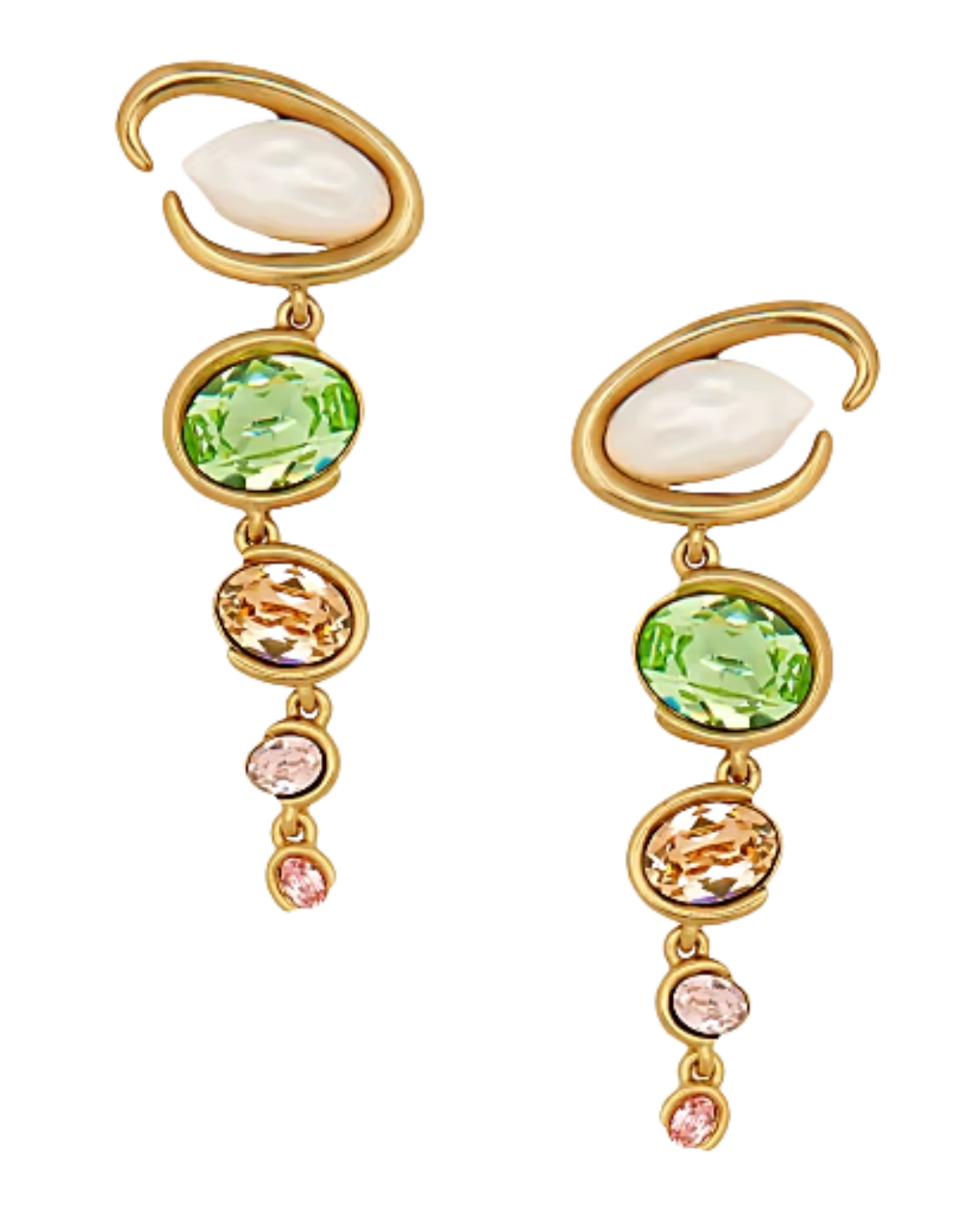Oscar de la Renta Goldtone, Glass Crystal and Imitation Pearl Clip-On Drop Earrings | Saks Fifth ... Saks Fifth Avenue