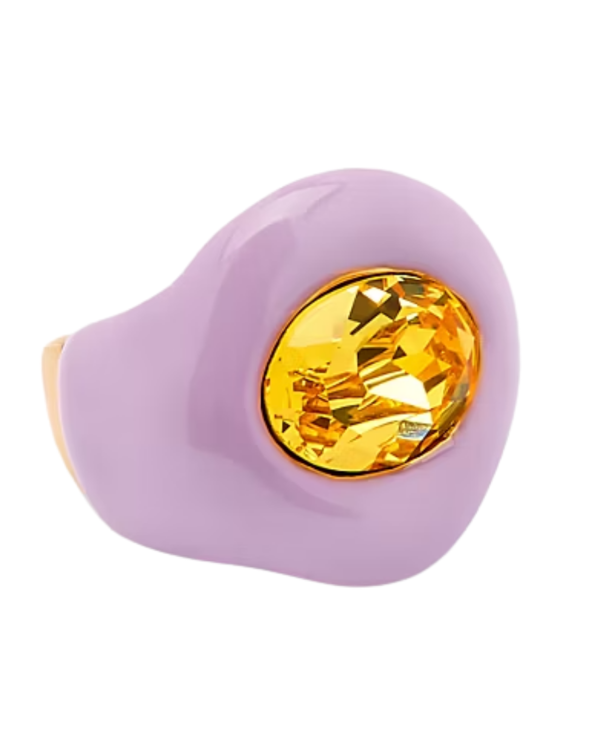 Oscar de la Renta 14K-Gold-Plated, Enamel & Glass Crystal Ring | Saks Fifth Avenue Saks Fifth Avenue