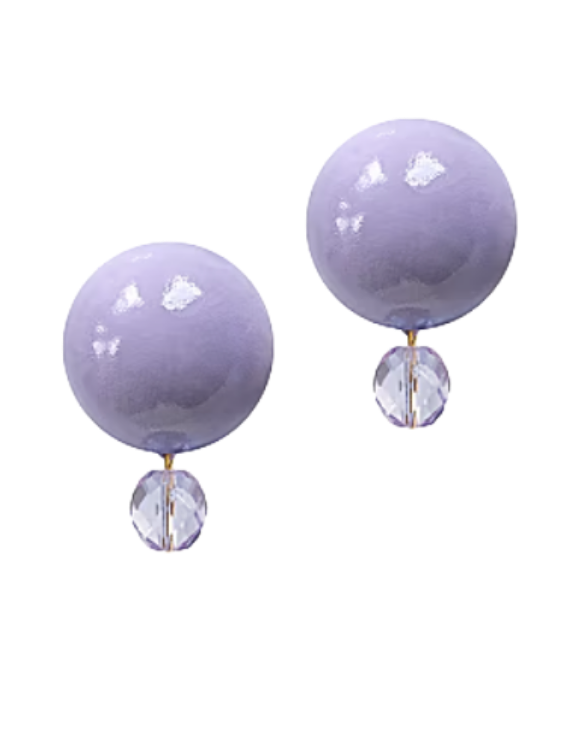 Saulé Everbloom Petite Luna 18K-Gold-Plated Wood & Glass Bead Earrings