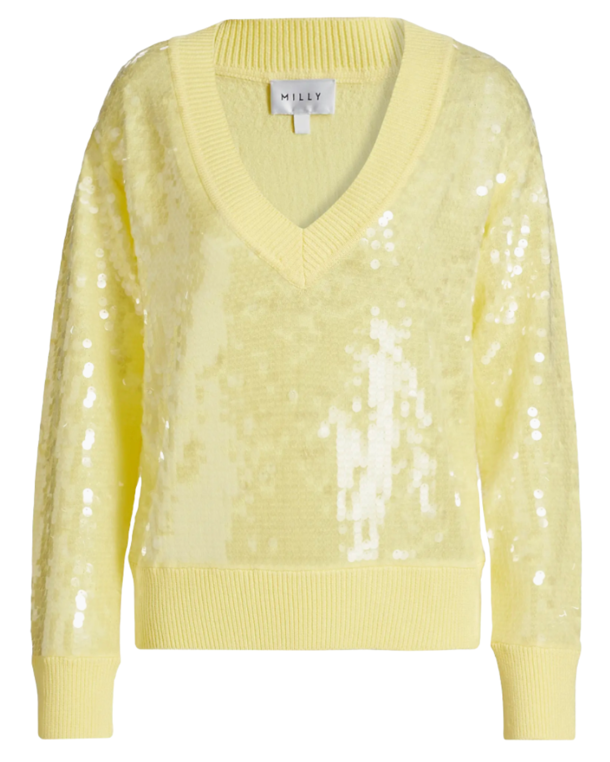 Saks Fifth Avenue Ilaria Sequined V-Neck Sweater