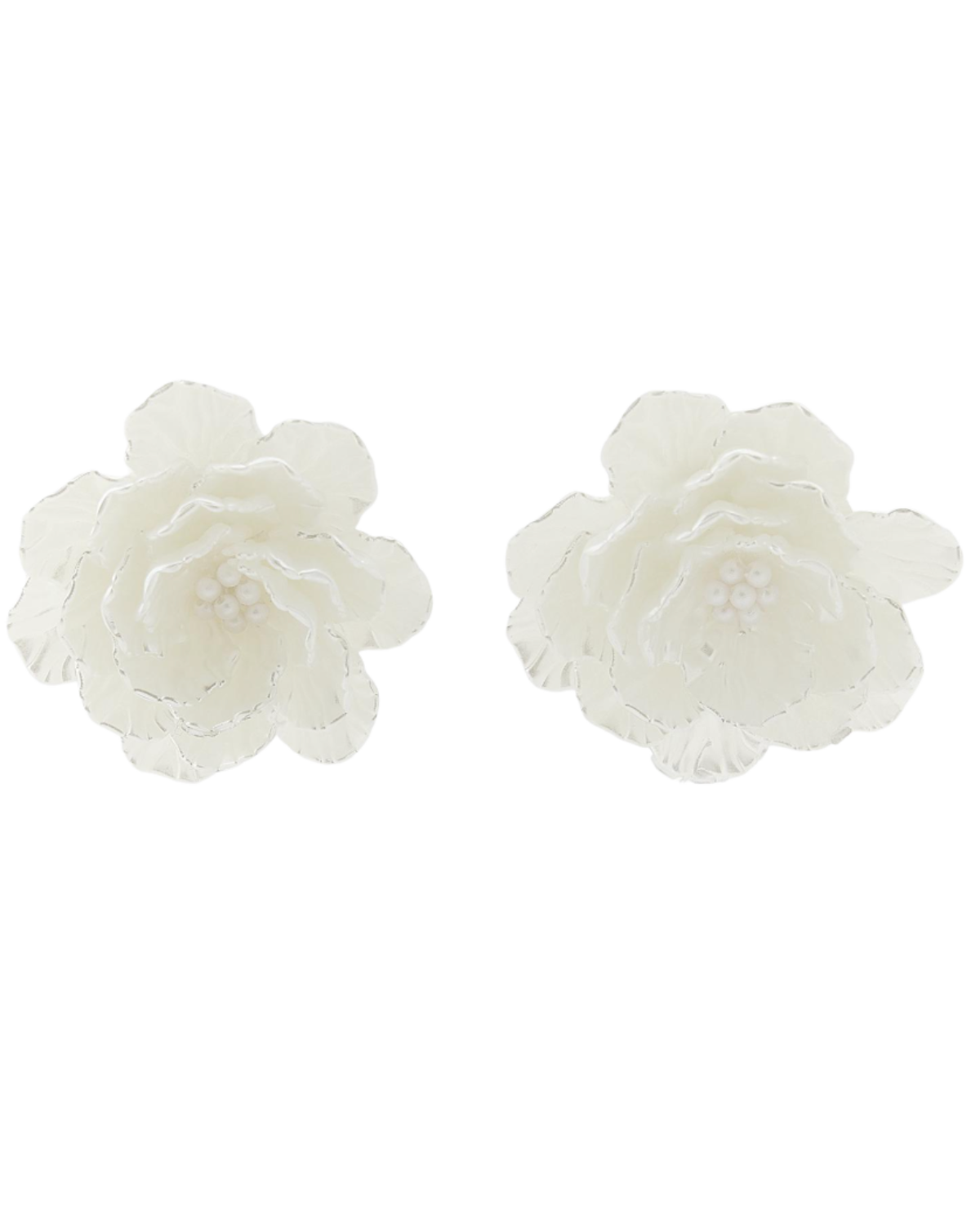 EMBOSSED FLOWER EARRINGS