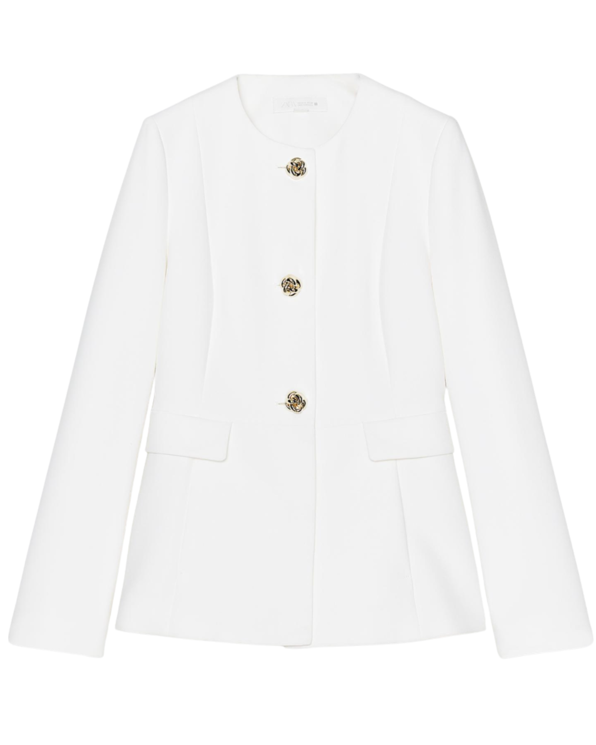 Zara US FITTED CREW NECK BLAZER