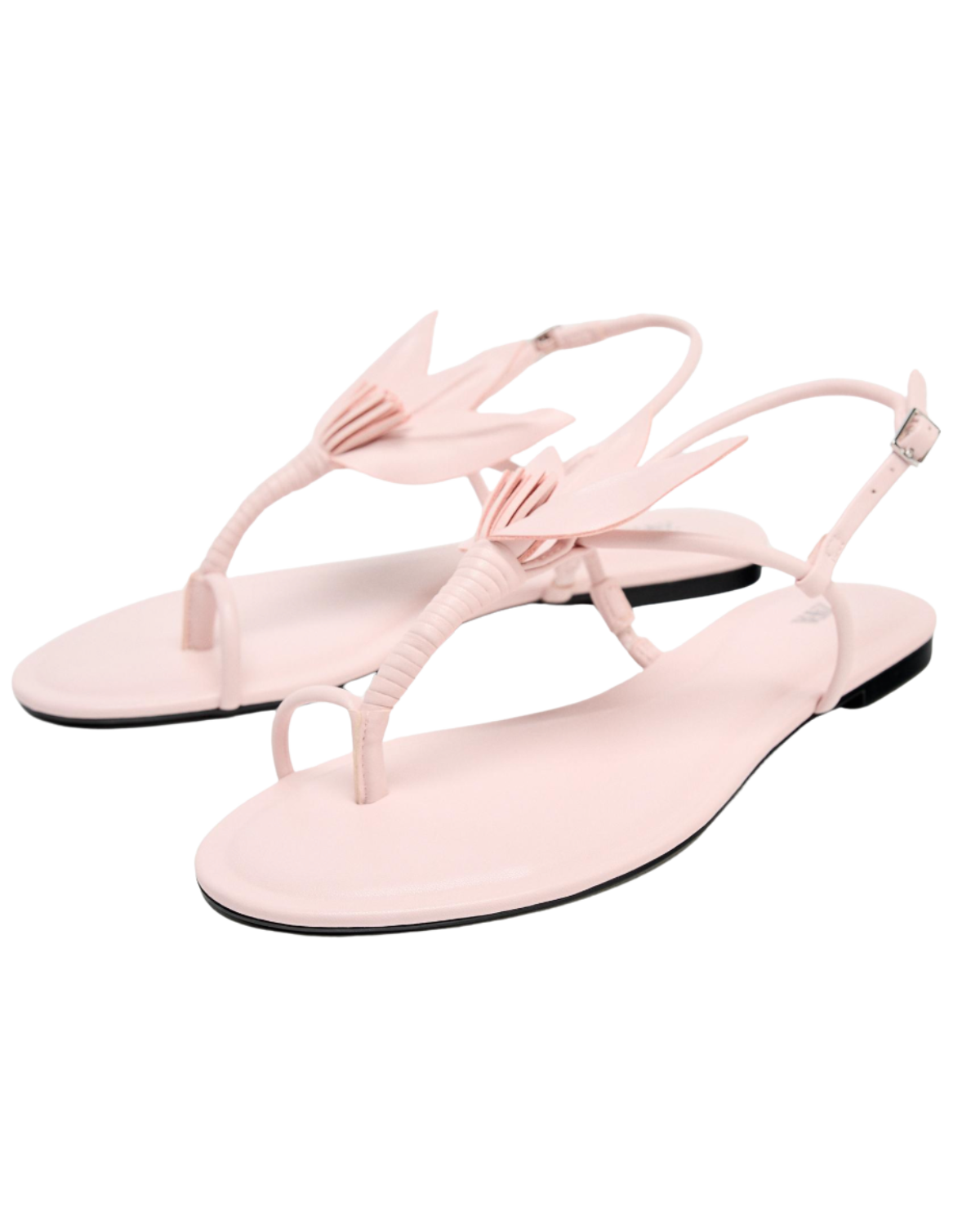 Zara US FLAT SANDALS WITH FLOWER