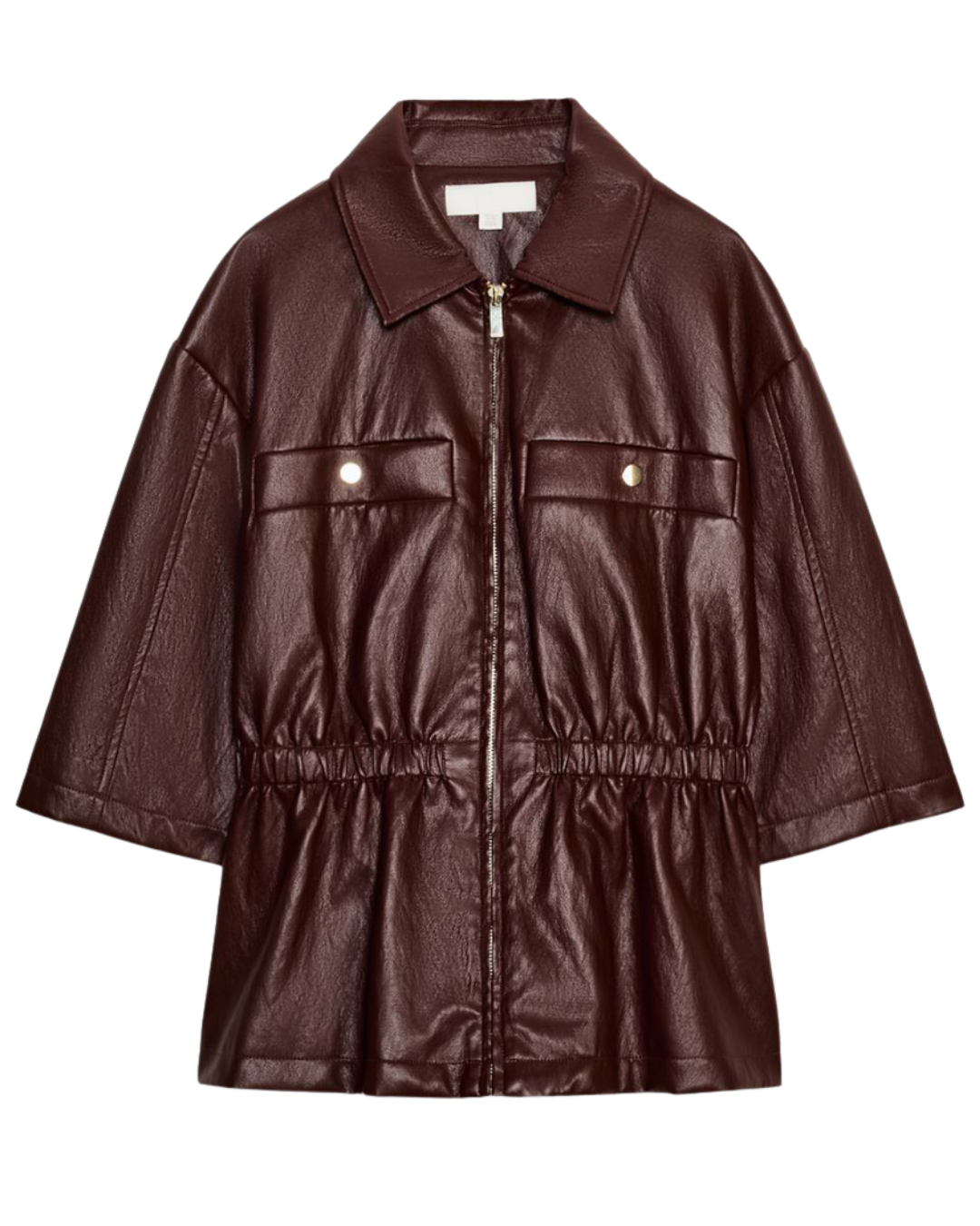 Zara US FAUX LEATHER BLAZER