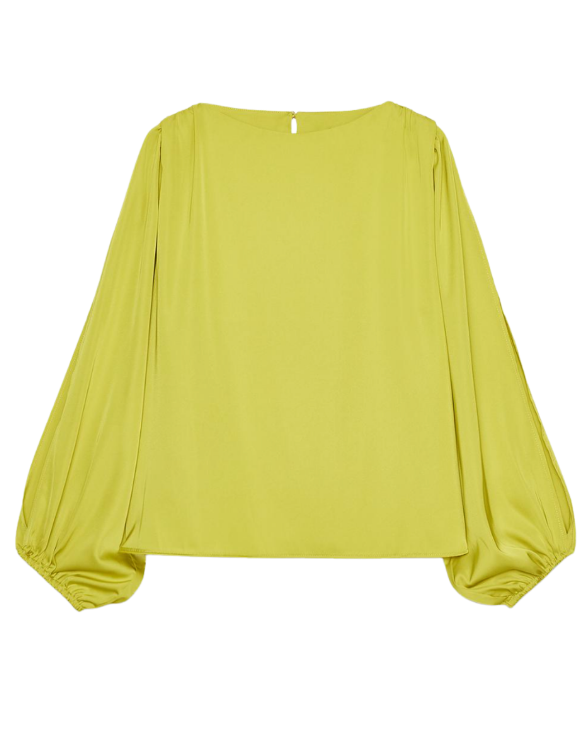 Zara US SATIN EFFECT CUTOUT SLEEVE TOP$ 49.90Lime green