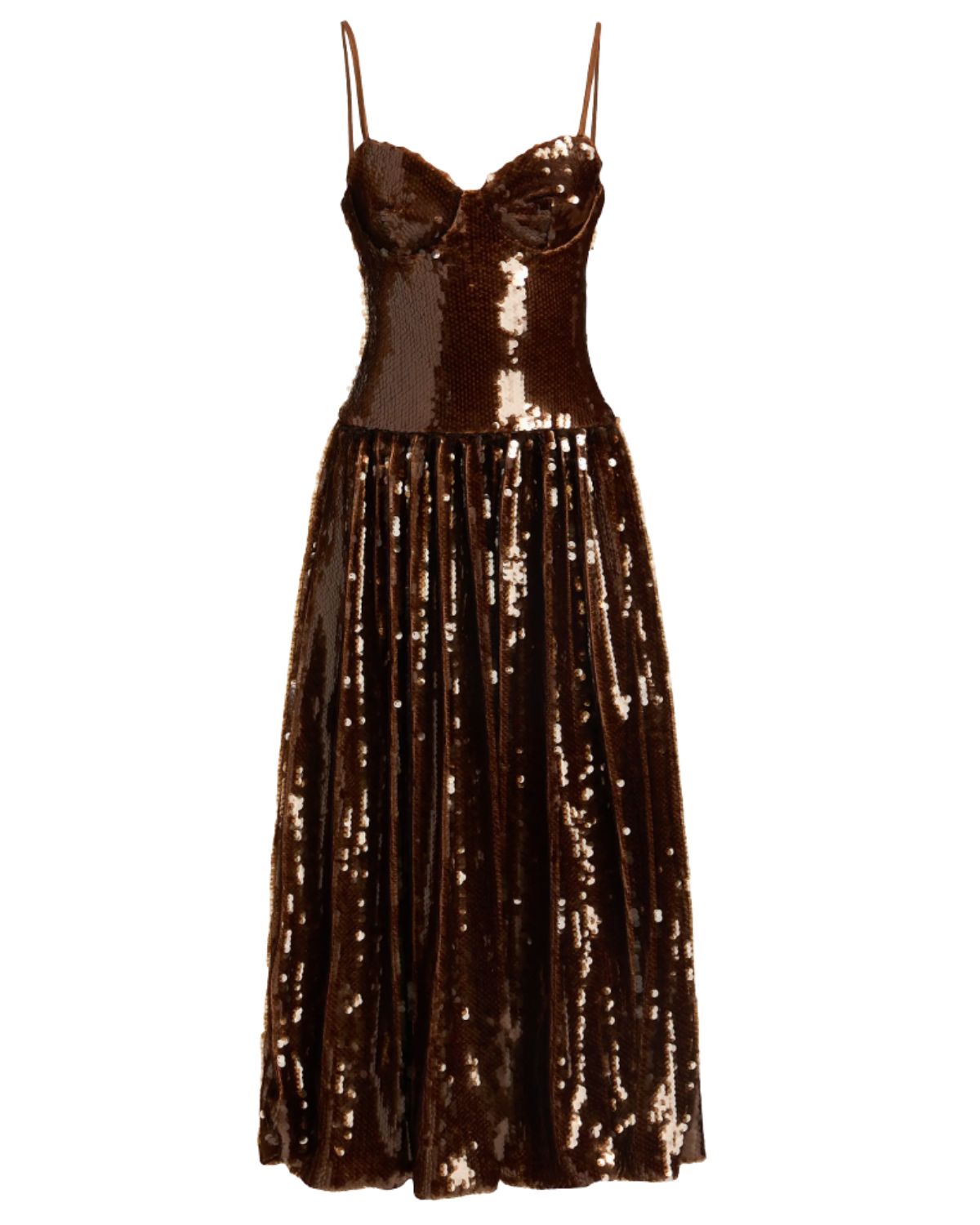 PatBo Sequined Molded Midi-Dress