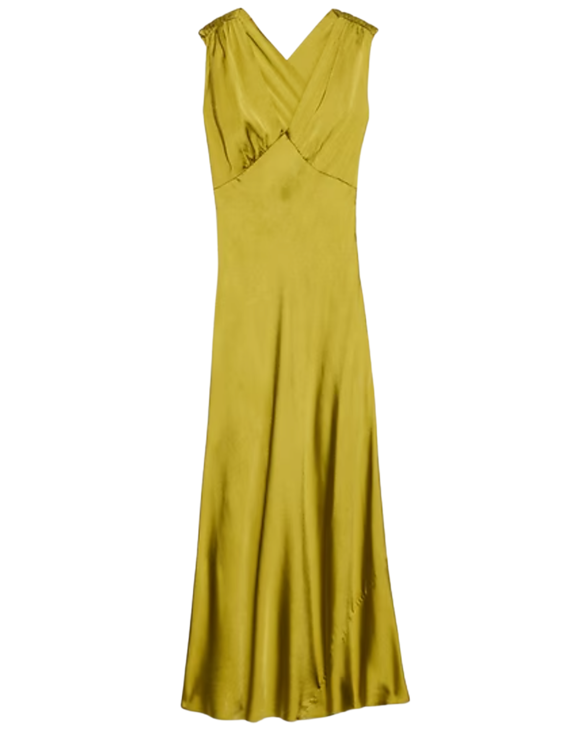 Stretch-Satin Cross-Back Maxi Dress (1)