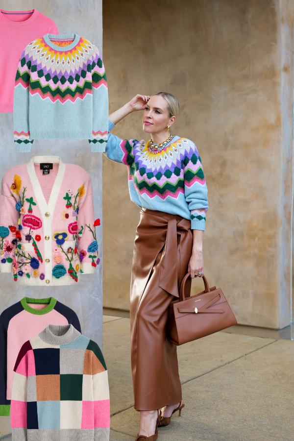 Boden (US) Eleanor Fair Isle Sweater-Tourmaline Blue Melange