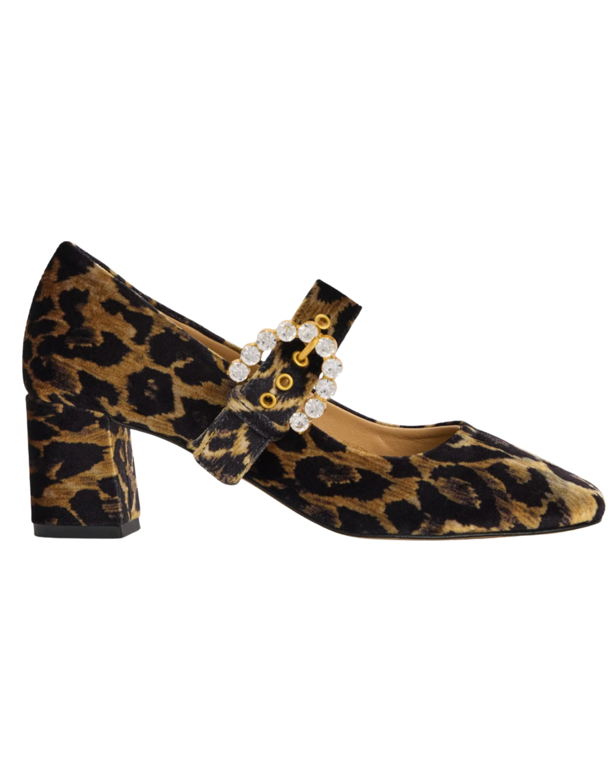 boden Heeled Buckle Mary Janes-Leopard