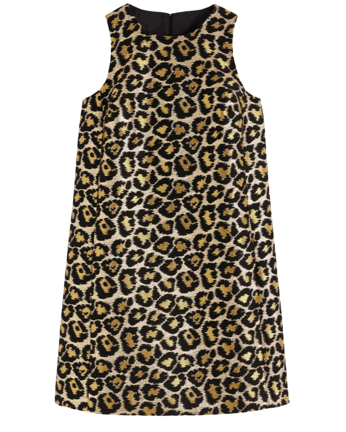 boden Metallic Leopard Shift Dress