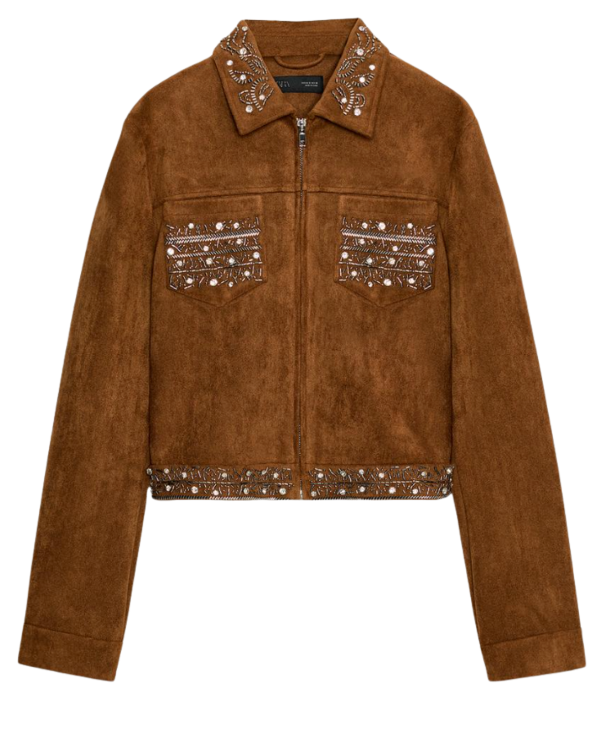 faux suede studded jacket
