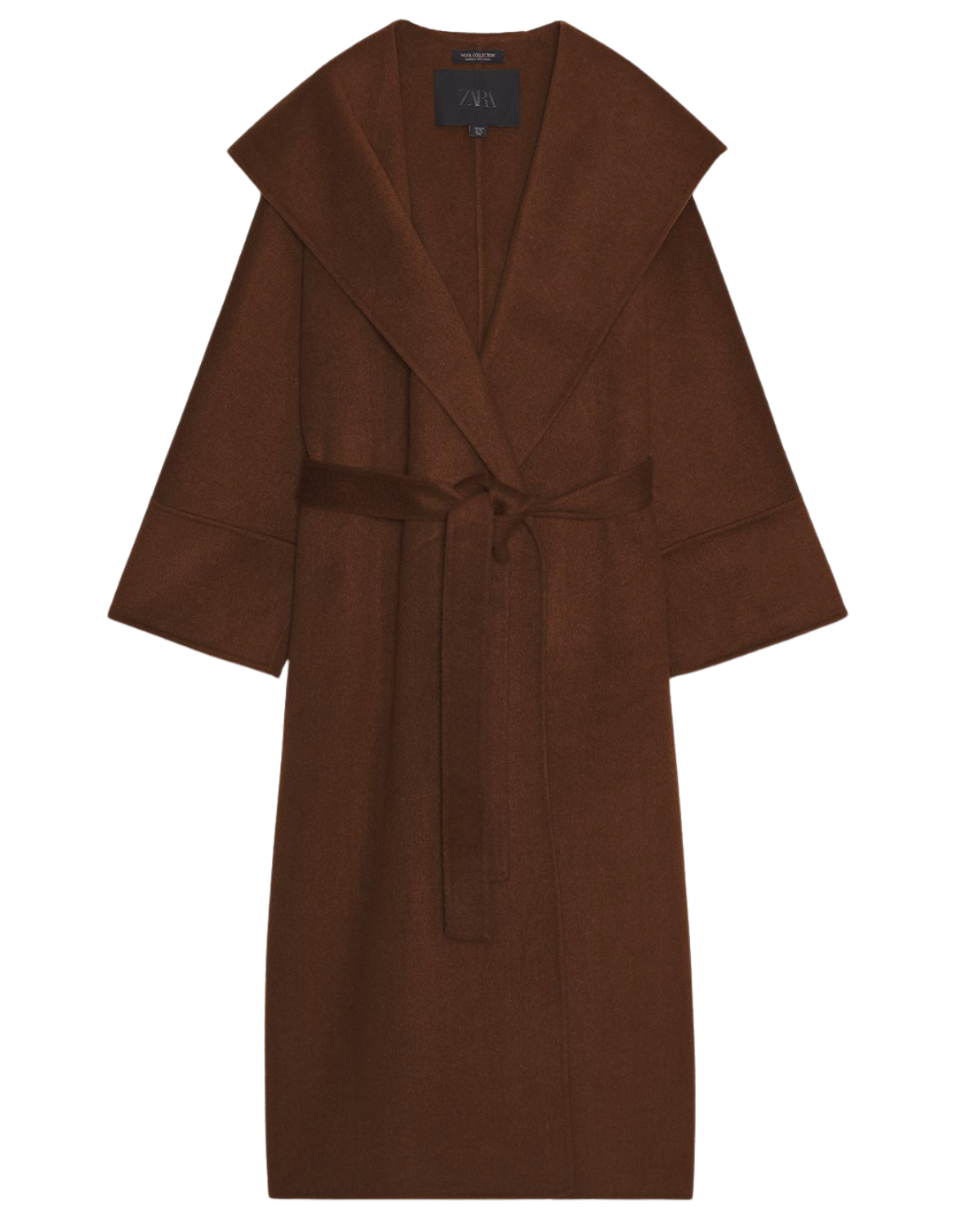 zara ZW COLLECTION LIMITED EDITION LONG BELTED WOOL COAT
