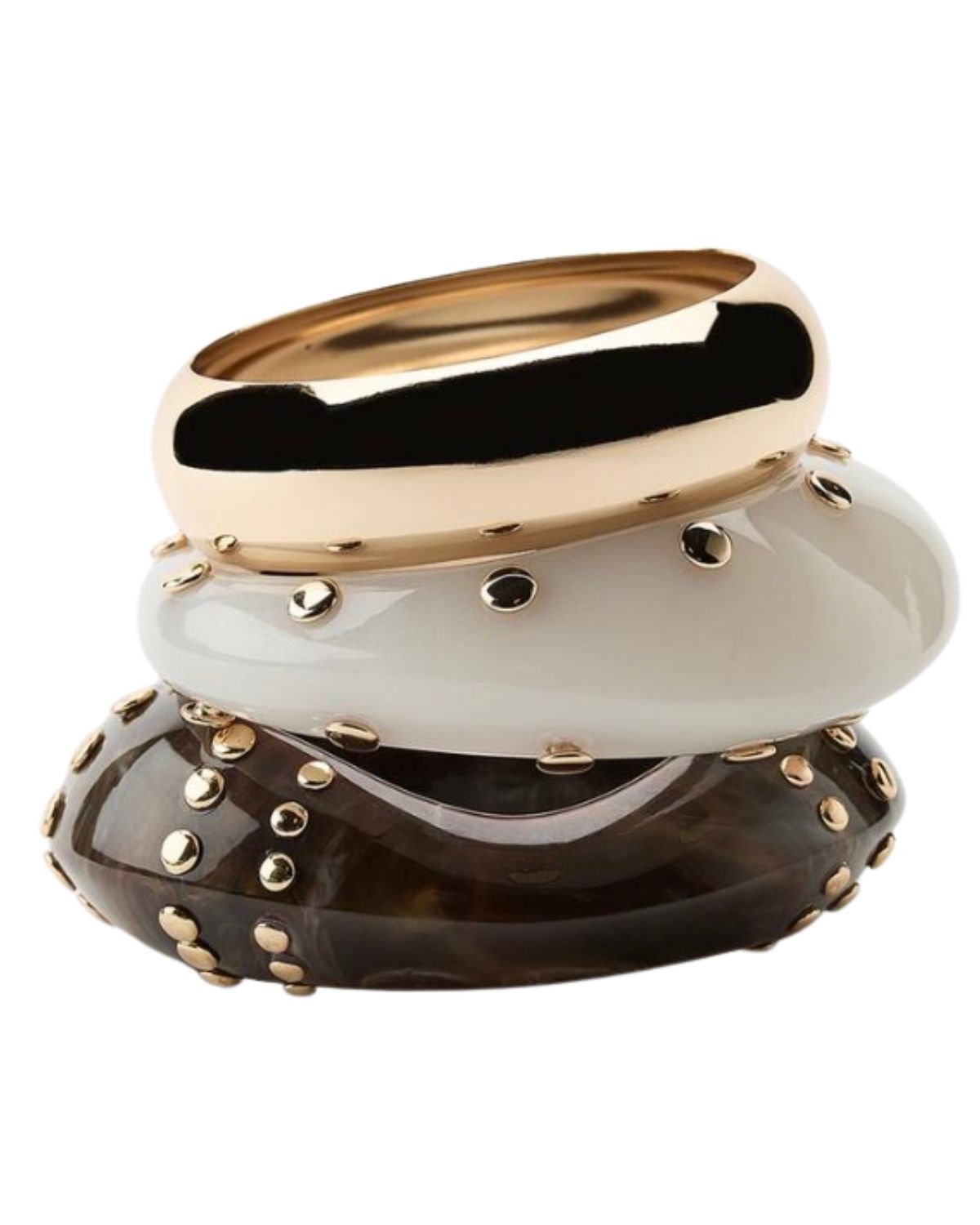 3-PACK OF RESIN STUDDED BANGLES