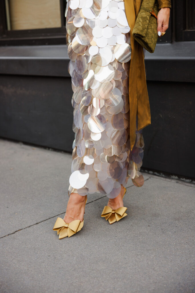 Trending for holiday party skirts asos 3d sequin skirt with Zimmerman silk top