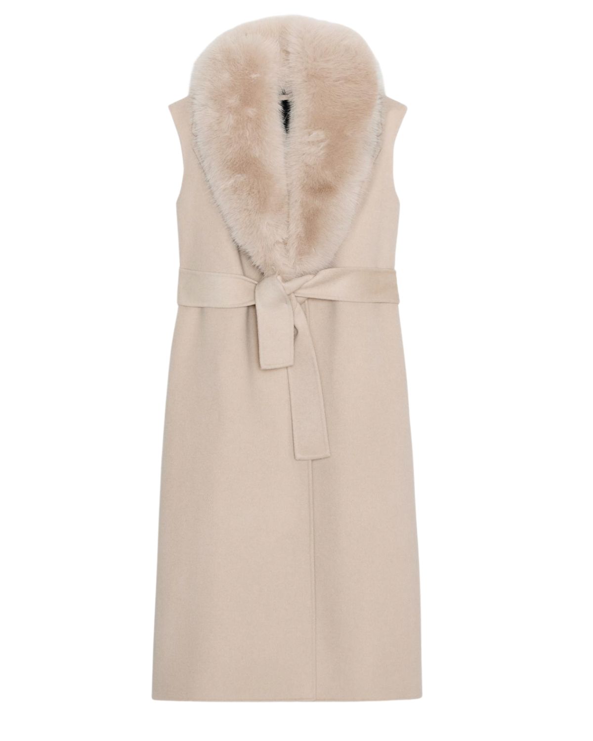 ZW COLLECTION FAUX FUR COLLAR VEST